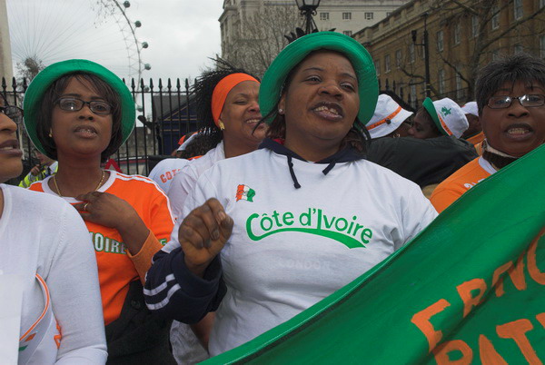 Ivorian Women Protest &copy; 2006, Peter Marshall