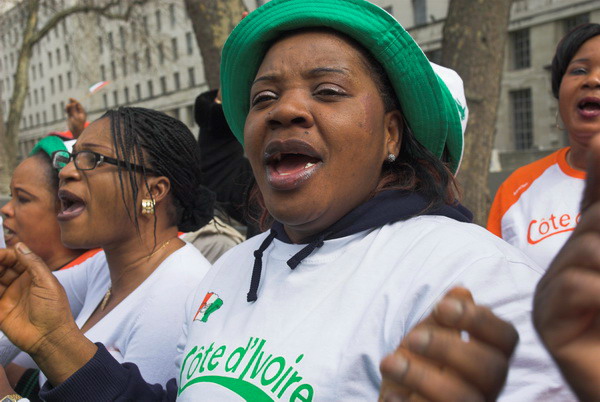 Ivorian Women Protest &copy; 2006, Peter Marshall