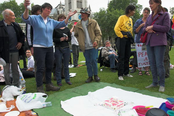 Brian Haw,5 years Parliament Square &copy; 2006, Peter Marshall