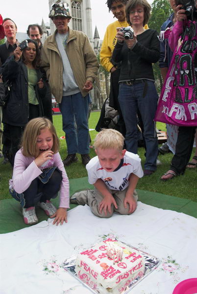 Brian Haw,5 years Parliament Square &copy; 2006, Peter Marshall