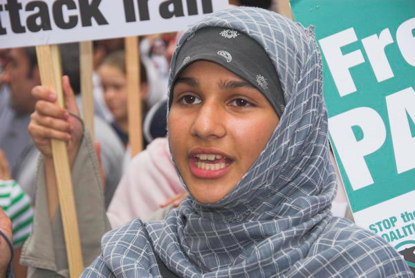 stop israeli attacks on lebanon and palestine &copy; 2006, peter marshall