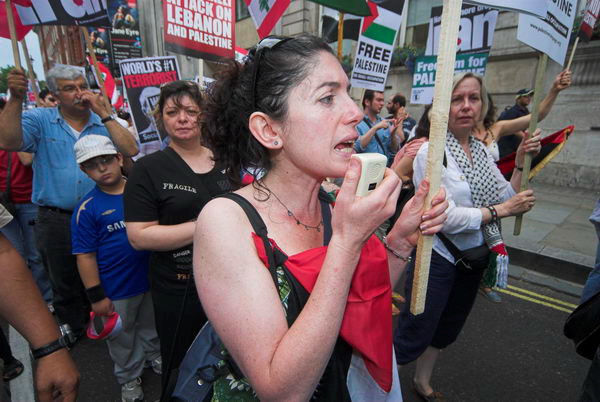 stop israeli attacks on lebanon and palestine &copy; 2006, peter marshall