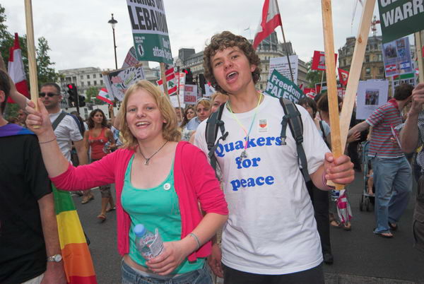 stop israeli attacks on lebanon and palestine &copy; 2006, peter marshall