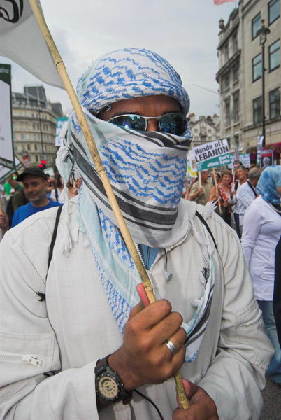 stop israeli attacks on lebanon and palestine &copy; 2006, peter marshall