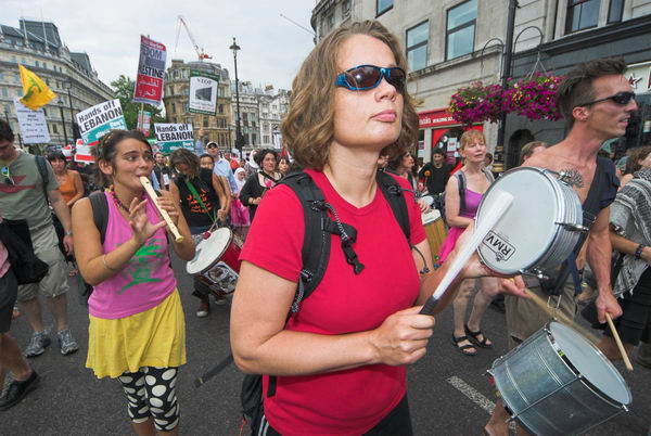 stop israeli attacks on lebanon and palestine &copy; 2006, peter marshall