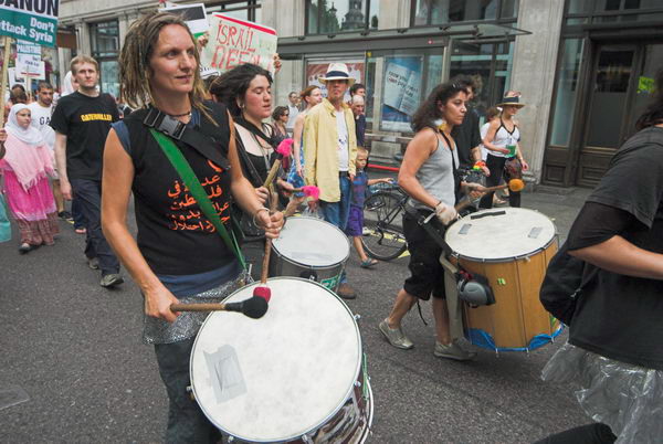 stop israeli attacks on lebanon and palestine &copy; 2006, peter marshall