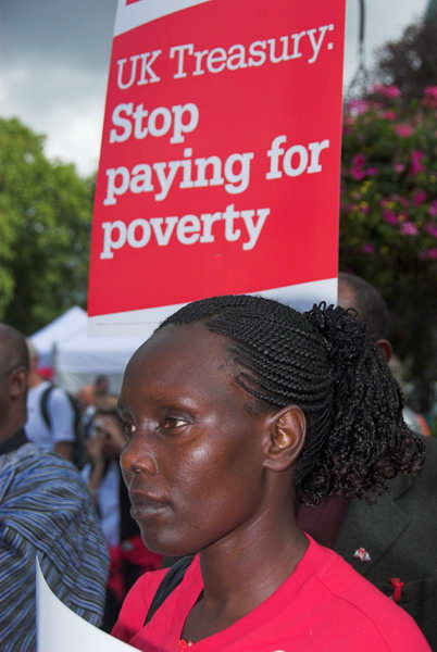 Christian Aid Drums in the Trade Justice Message &copy; 2006, Peter Marshall