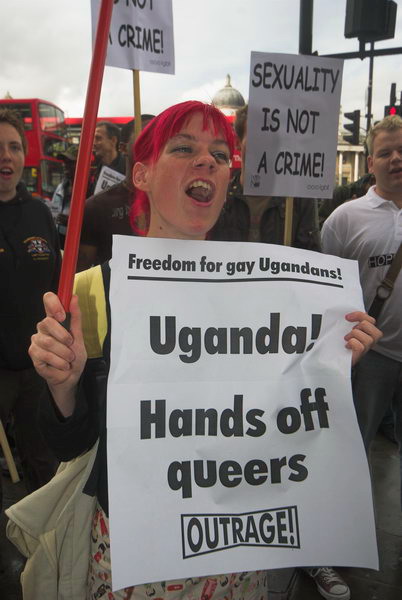Outrage Protests at Uganda House © 2006, Peter Marshall