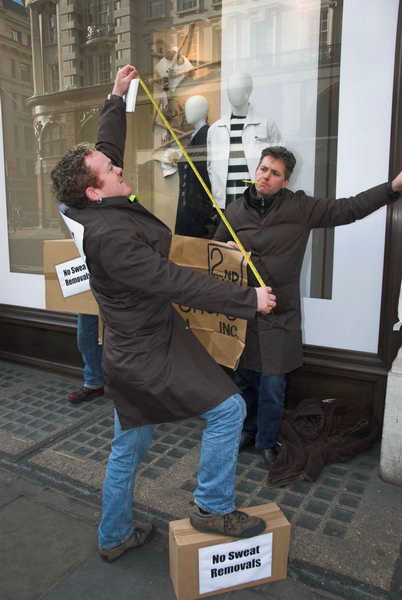 No Sweat and Burberry workers protest factory closure &copy; 2007, Peter Marshall