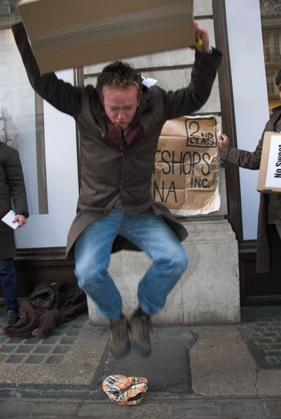 No Sweat and Burberry workers protest factory closure &copy; 2007, Peter Marshall