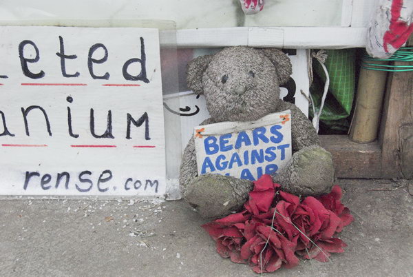 Brian Haw in Parliament Square