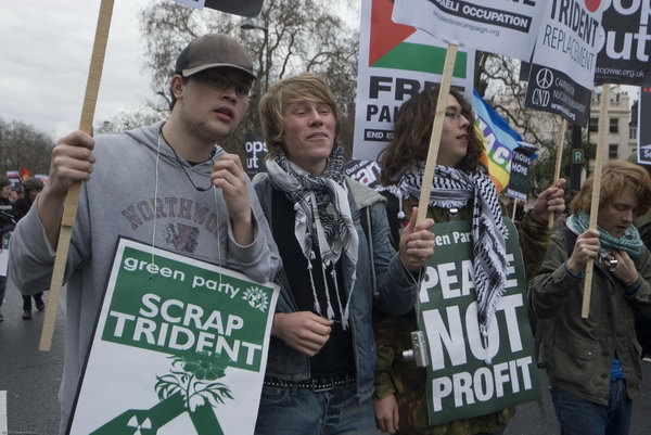Stop Trident, Troops out of Iraq &copy; 2007, Peter Marshall