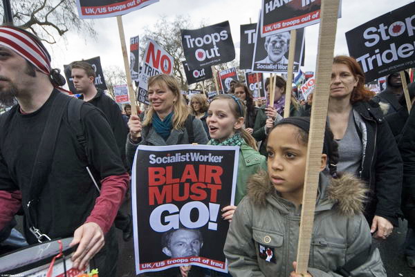 Stop Trident, Troops out of Iraq &copy; 2007, Peter Marshall