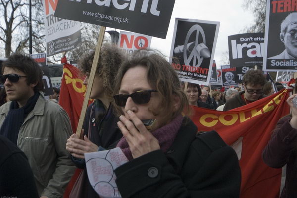 Stop Trident, Troops out of Iraq &copy; 2007, Peter Marshall