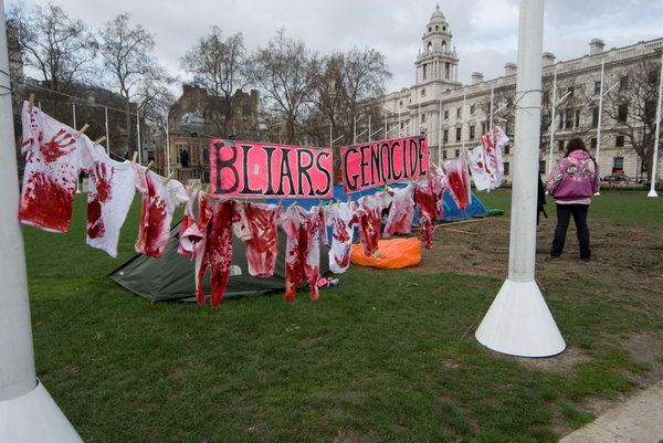 Brian Haw, Parliament Square &copy; 2007, Peter Marshall